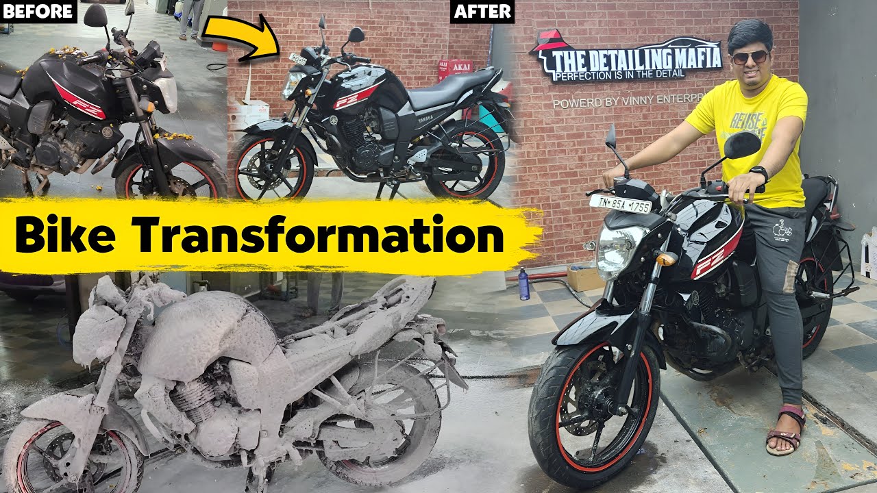Sensational Transformation Of 10 Years Old Bike 💨 The Detailing Mafia - Anna Nagar