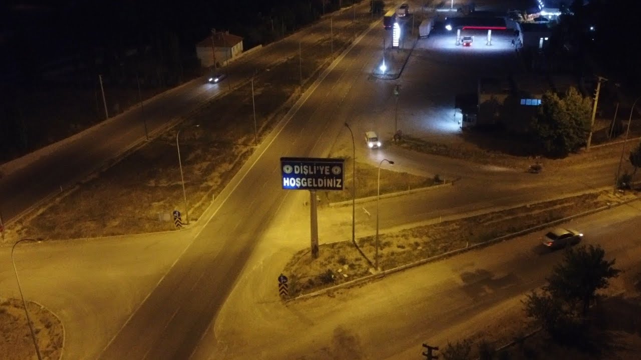 Dişli kasabası gece görüntüsü