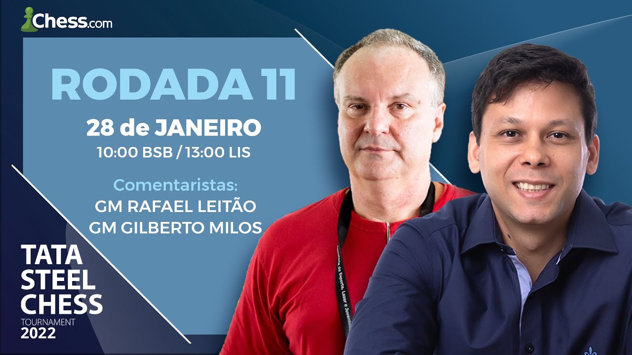 Tata Steel Chess 2022 - Rodada 11 / GM Leitão & GM Milos