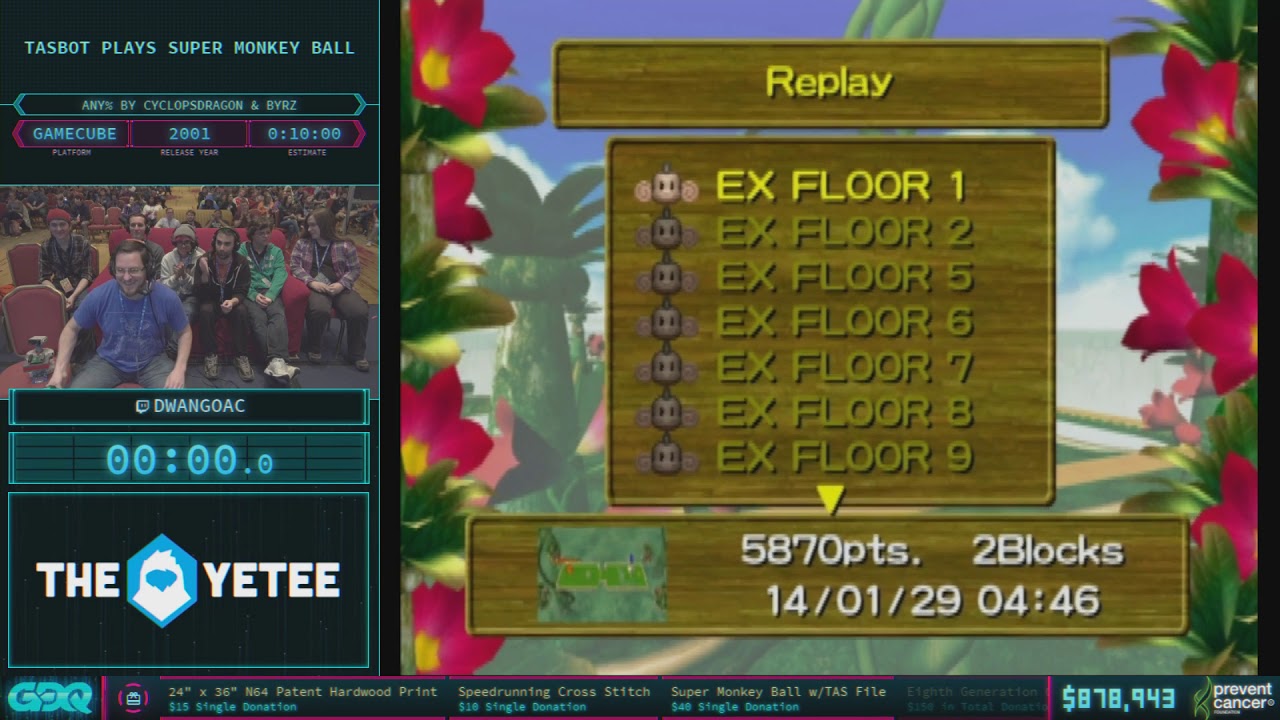 TASBot vs Super Monkey Ball by dwangoAC in 13:00 AGDQ 2018