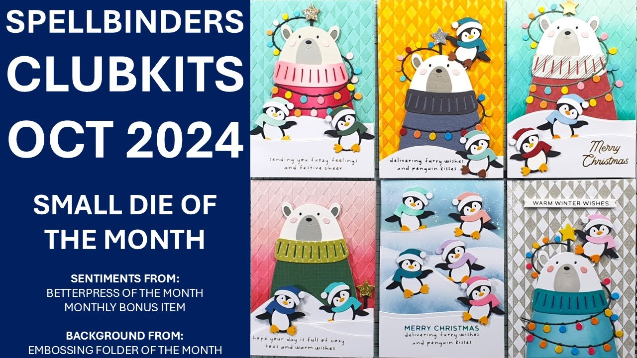 Spellbinders Clubkits Oct 2024 - Small Die of the Month | Reverse Die Cutting | Embossing Folder