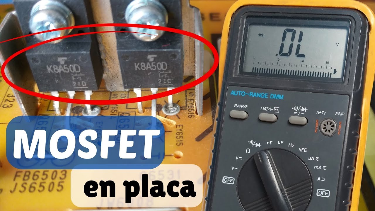 Como medir MOSFET con multímetro en placa de fuente de alimentación