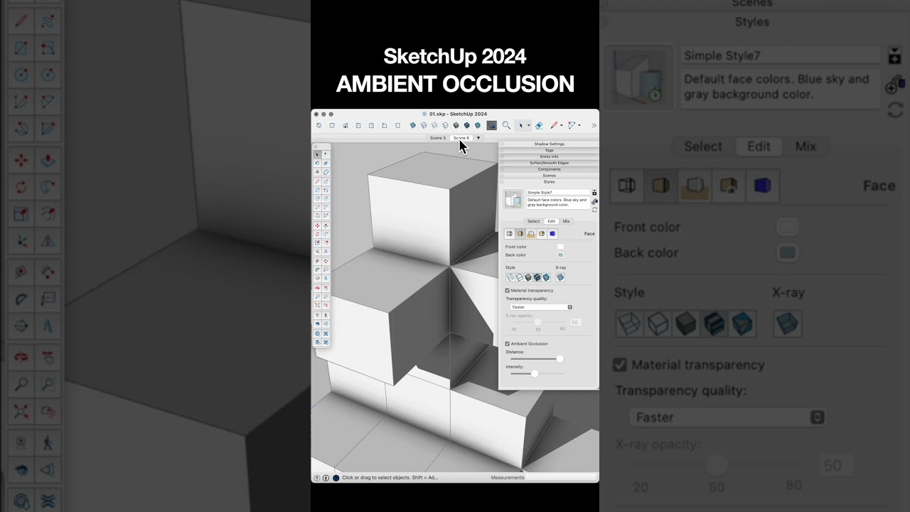 Ambient Occlusion is now in SketchUp 2024!
