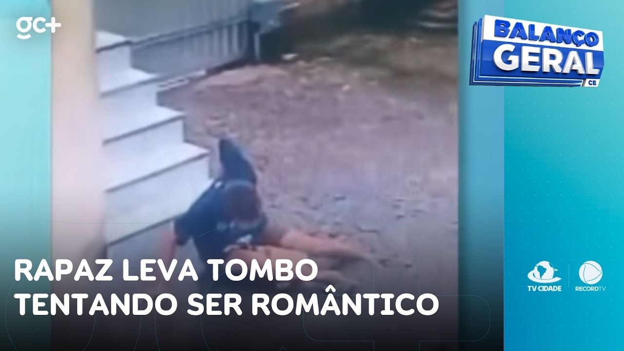 Rapaz leva tombo tentando ser romântico | Balanço Geral CE