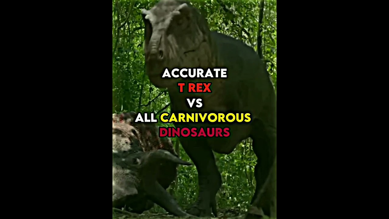 Tyrannosaurus rex VS all Carnivorous dinosaurs #shorts #trex #dinosaur