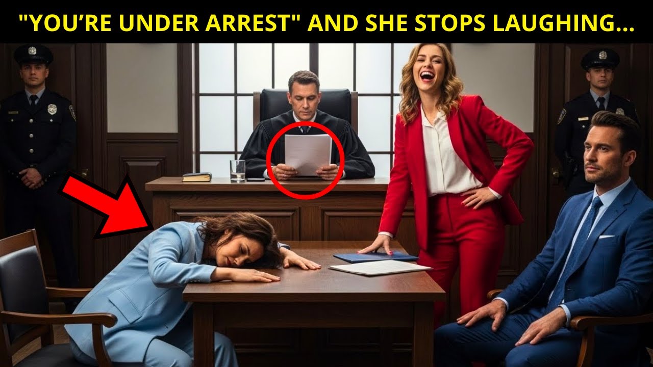 SHE FAINTS IN COURT AND THE MISTRESS SMILES, UNTIL THE JUDGE SAYS: 
