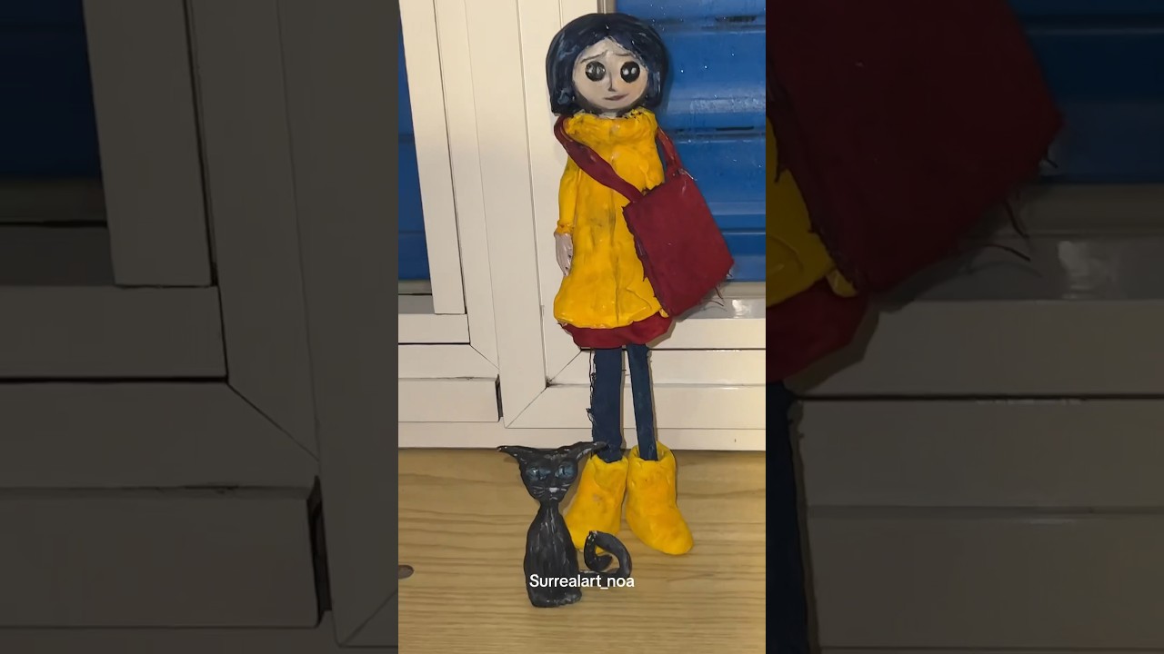 Making a Coraline Doll 🗝️🪡 #creative #coraline #artist
