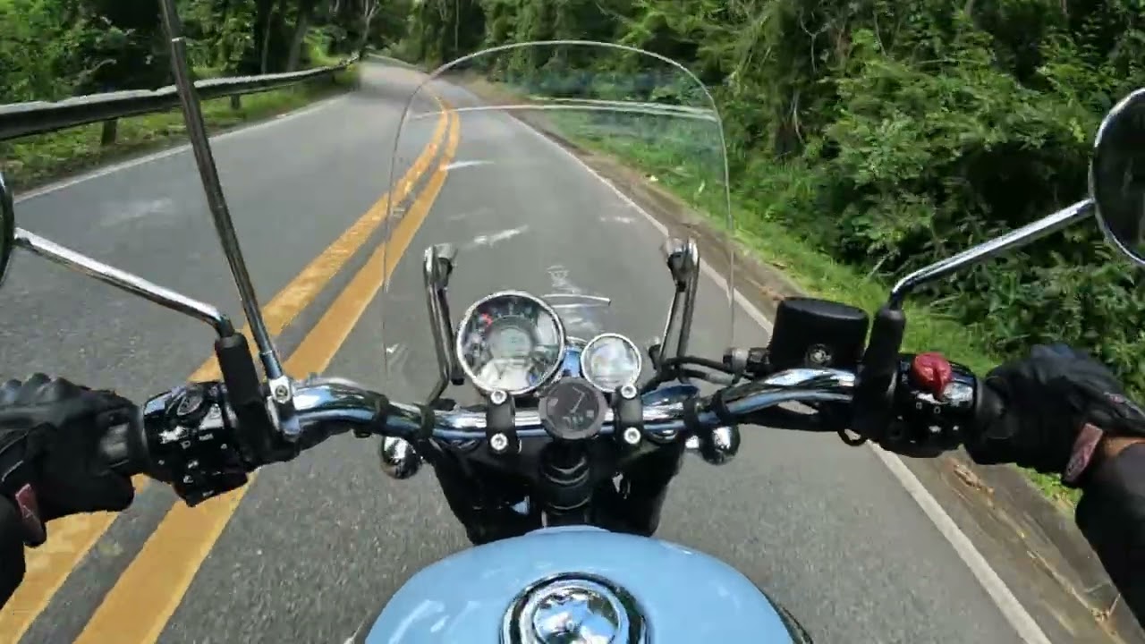 Passeio de Moto na Estrada dos Romeiros sentido Itu - Royal Enfield Meteor 350 Aurora Blue.