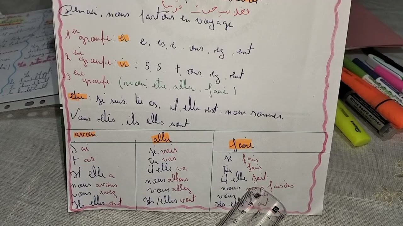 🗣️مراجعة فرض اللغة الفرنسية للسنة الاولى متوسط بطريقة مبسطة و سهلة ✍️👌
