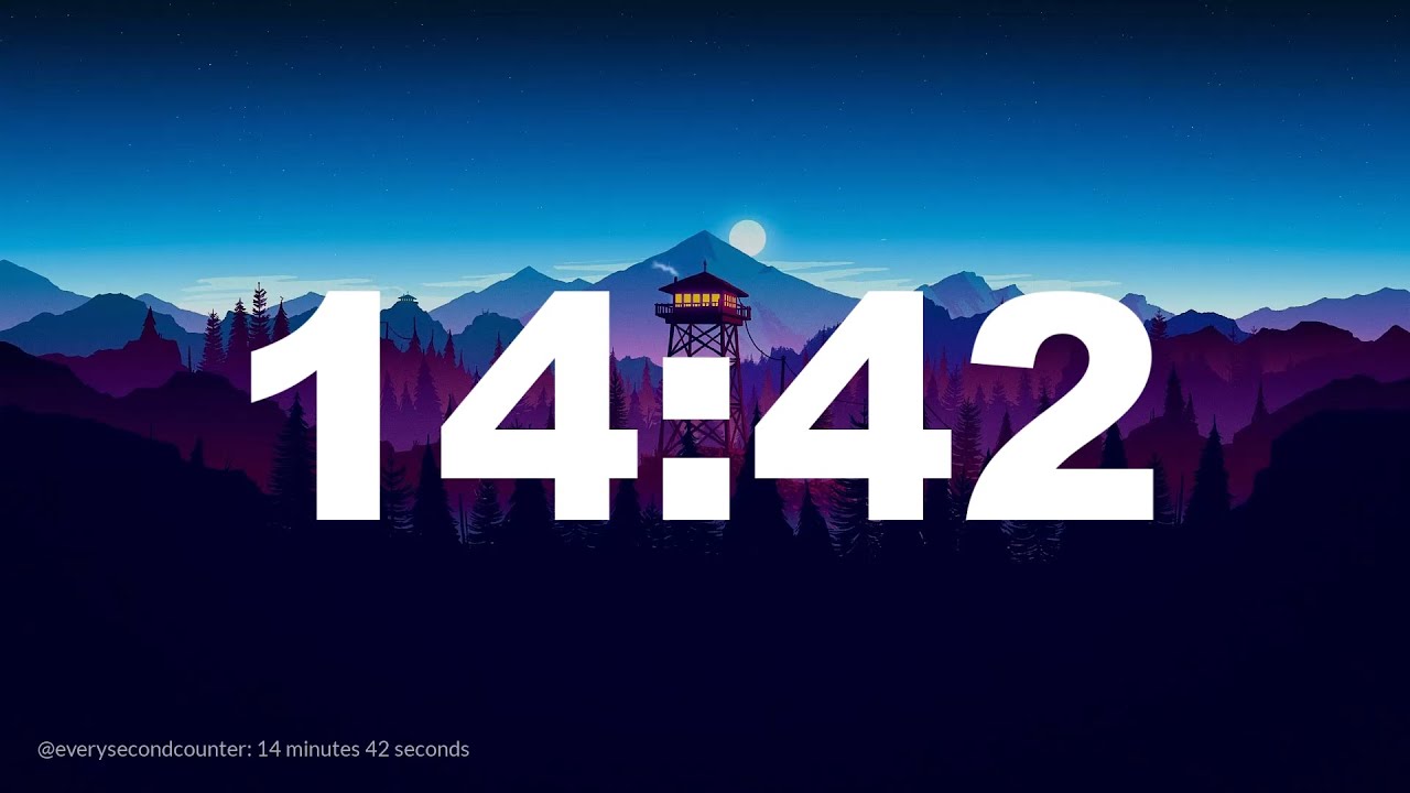 14 minutes 42 seconds [882 secs] clock timer countdown || Alarm Focus || Chill Music