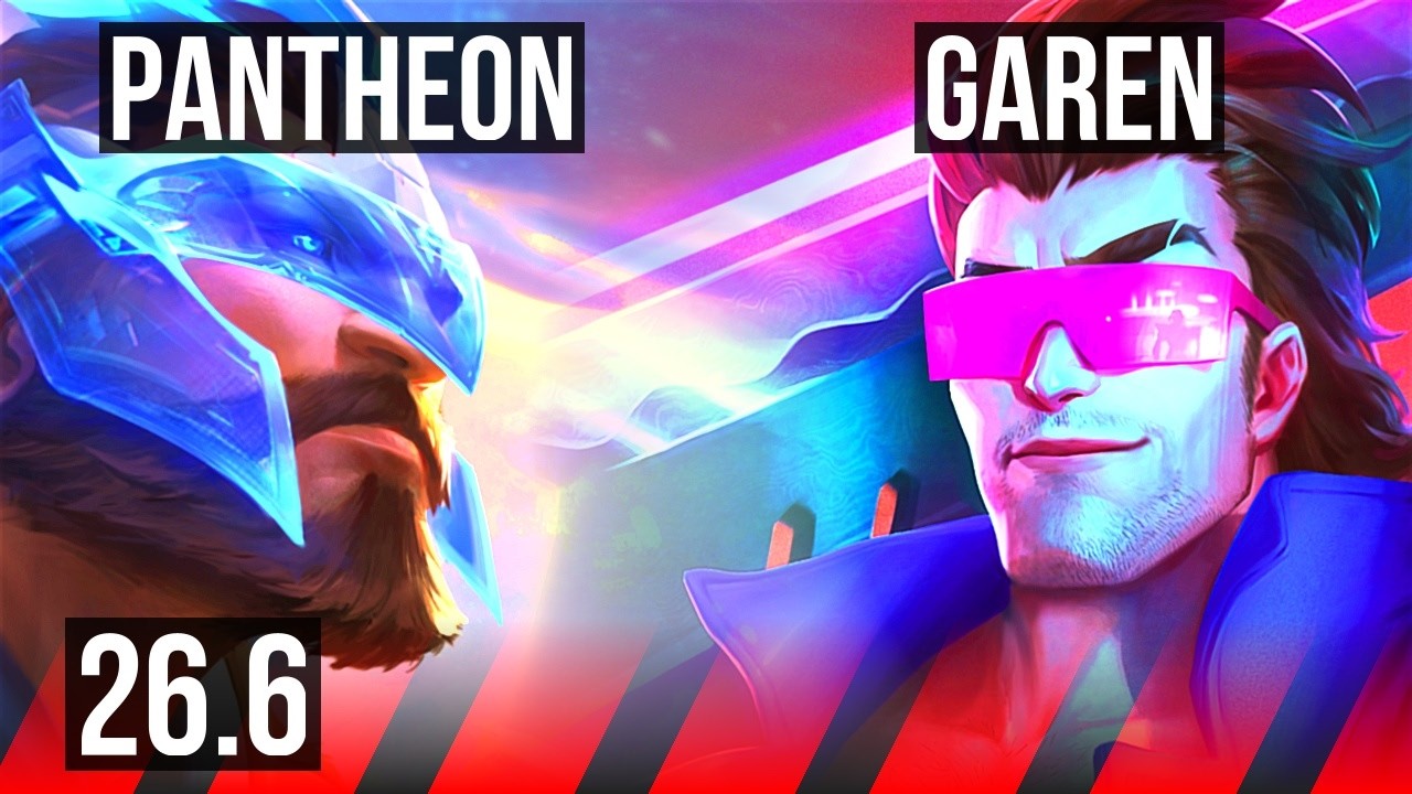 PANTHEON vs GAREN (TOP) | Good KDA: 16/1/4 | EUW Master | 26.6