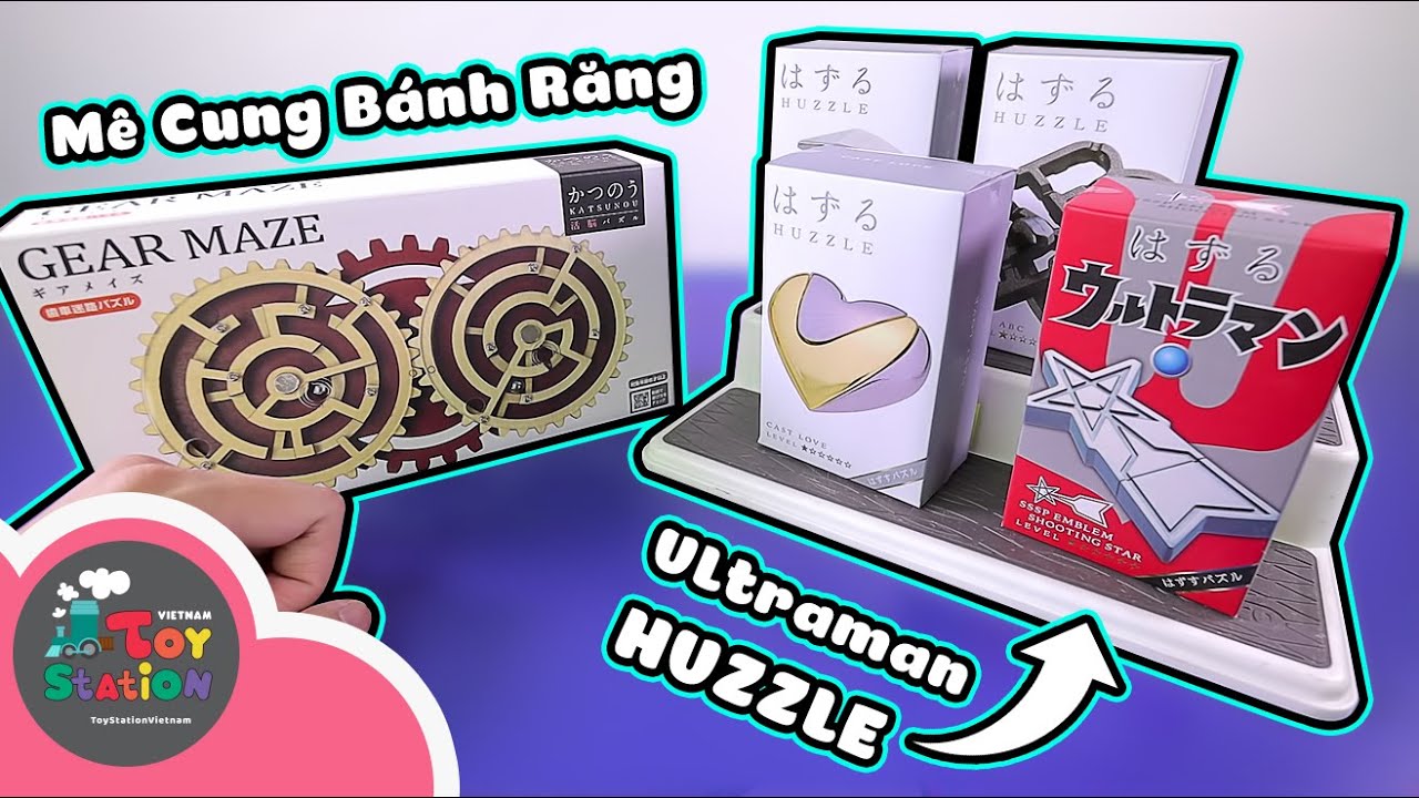 Giải 4 món một sao Huzzle tuyệt đẹp và bộ Gear Maze từ Hanayama ToyStation 593