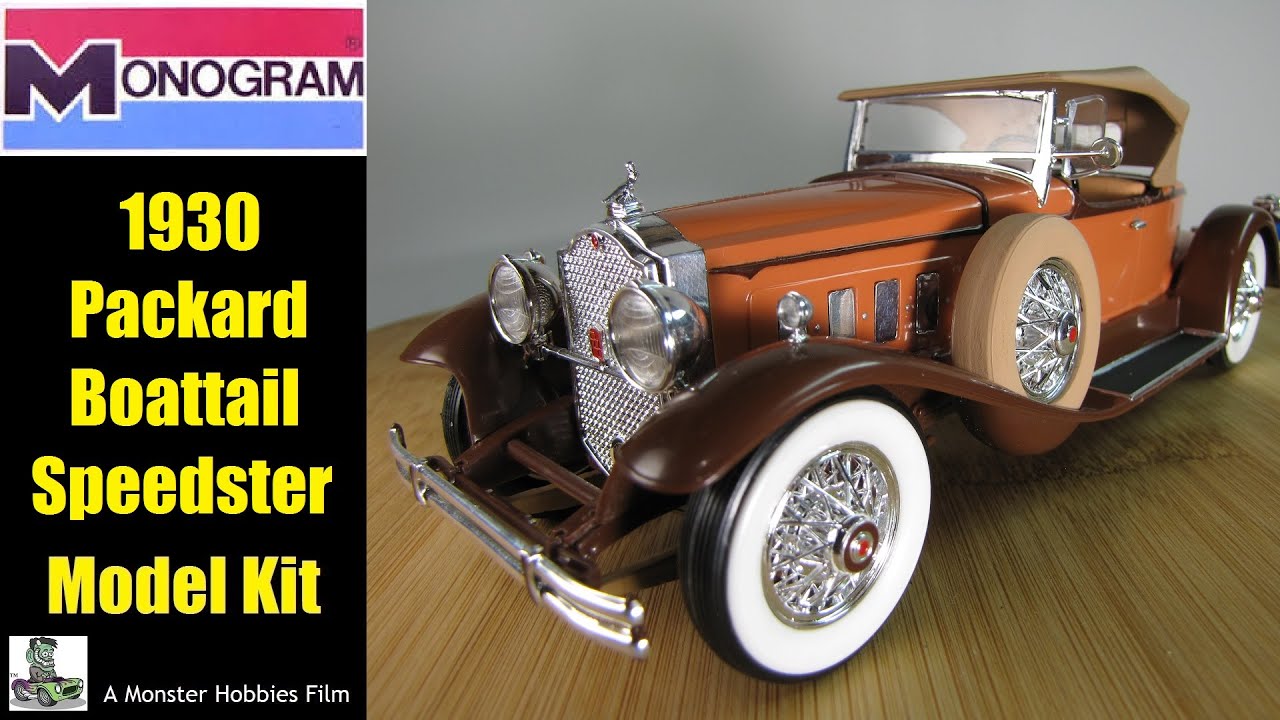 Model Car Garage Show And Tell - My Dad's Monogram 1930 Packard Boattail Speedster - Model Car Build