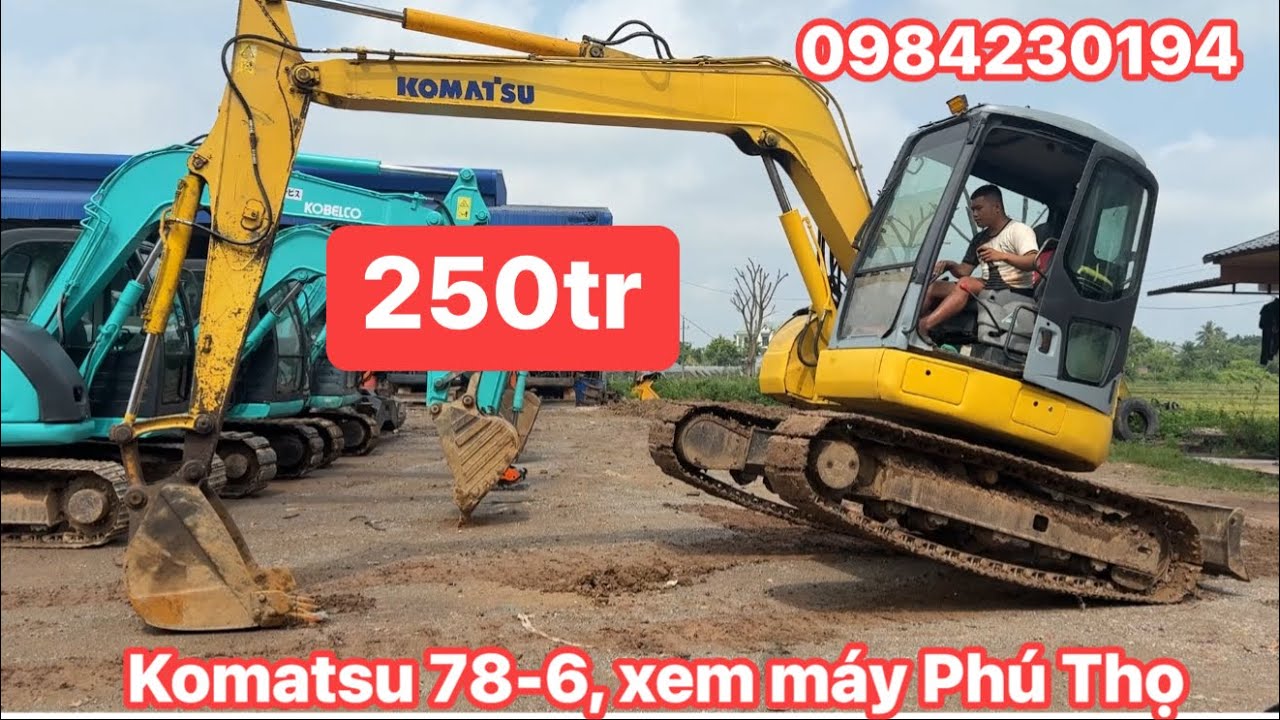 komatsu 78-6, máy bơm chất, khô giáo, cầu xích đẹp, thuỷ lực khoẻ: 0984230194
