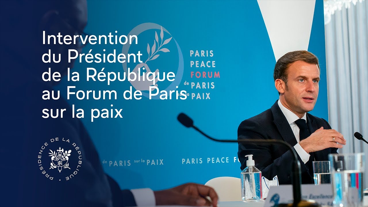 Cérémonie officielle du Forum de Paris sur la paix - Intervention du Président Emmanuel Macron