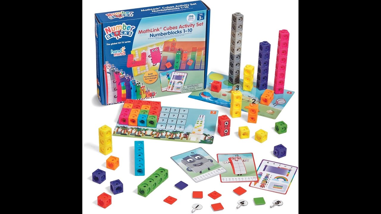 hand2mind Numberblocks MathLink Cubes 1-10: Preschool Counting & Early Math Activity