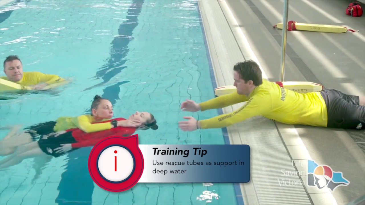 Spinal Management   3 person, deep water