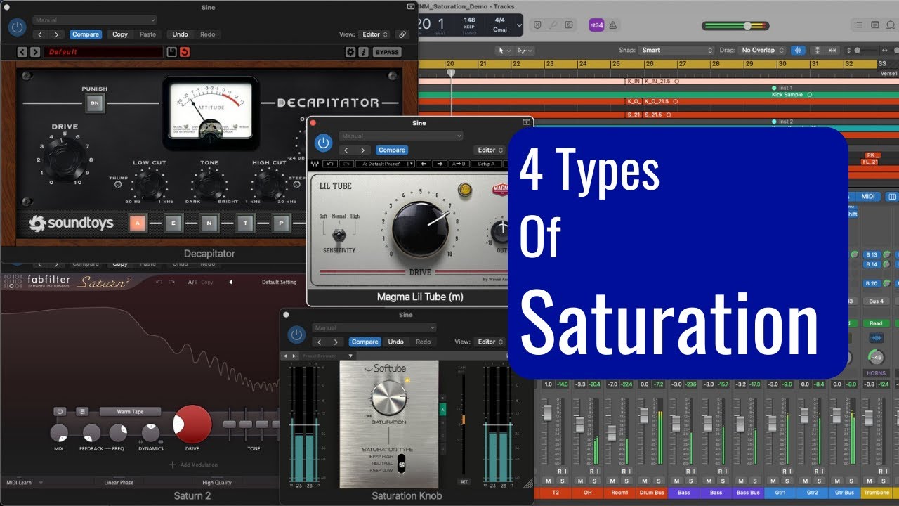 A Look At & Listen To The Different Types Of Saturation (Music Production & Mixing)