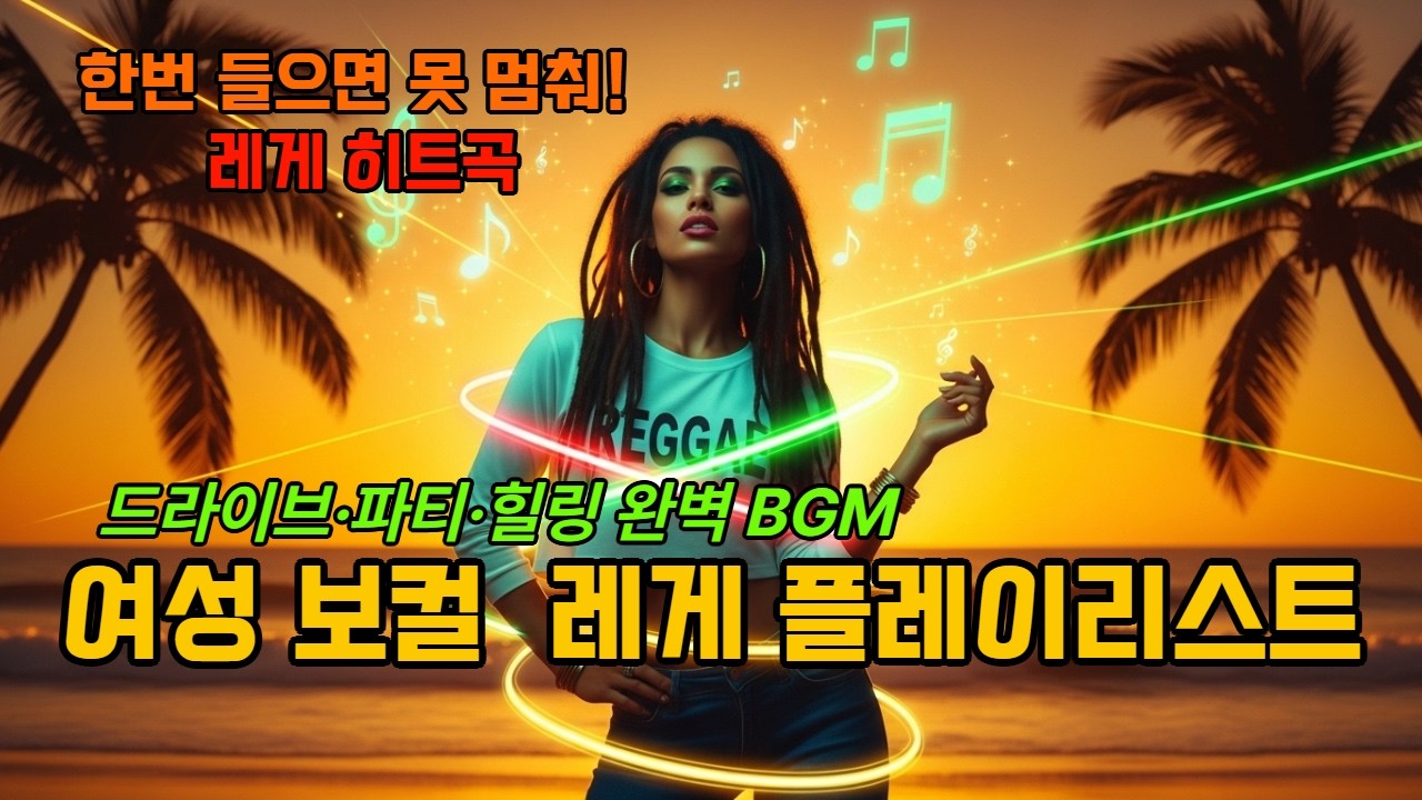 🔥 한번 들으면 못 멈춰! 레게 히트곡 10선 | 여성 보컬 감성 레게 플레이리스트 🌴 [1시간 연속재생]