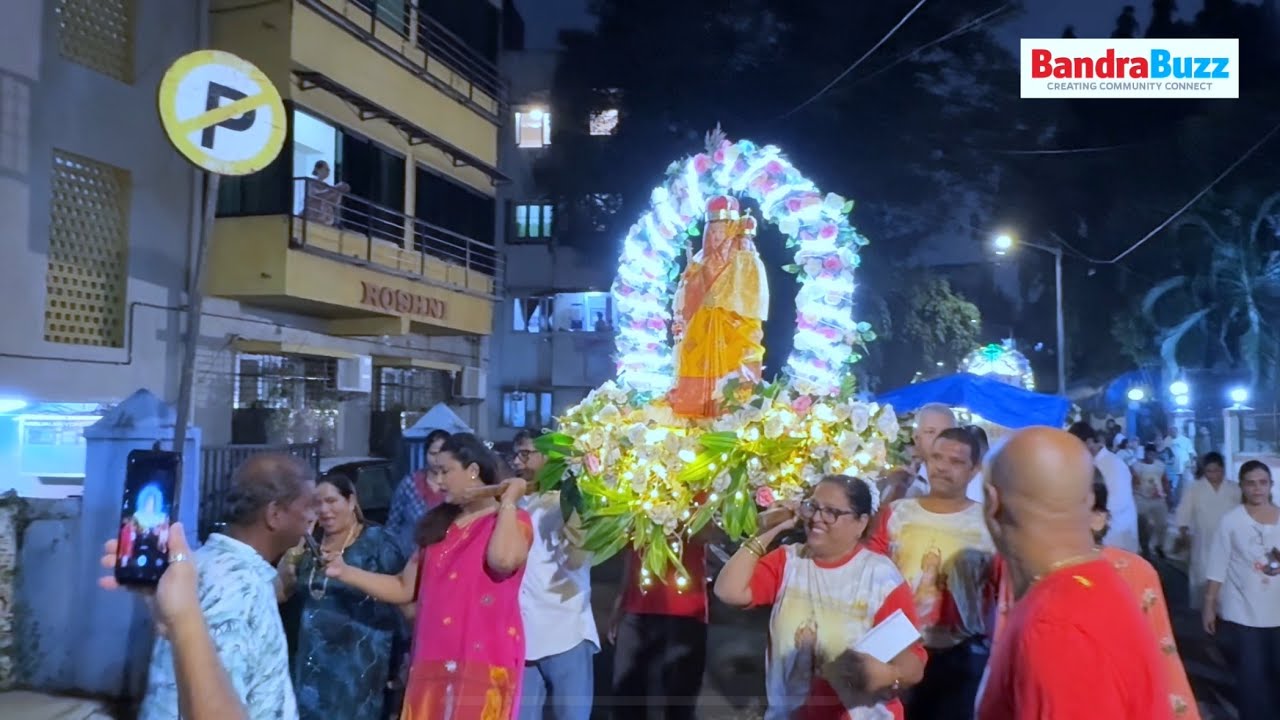 Bandra Vailankanni Palkhi 2025 | 500+ Devotees from Bazar, Chapel & Waroda Road Unite in Faith