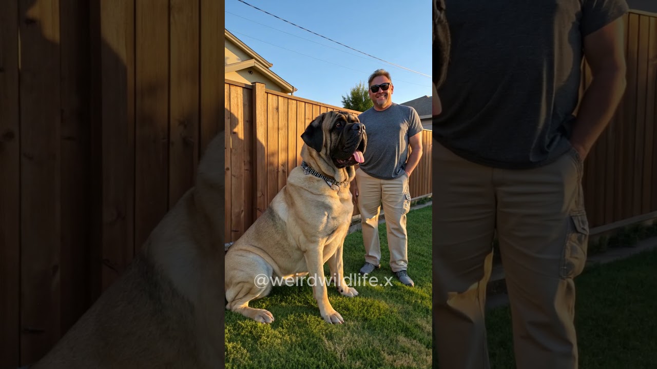 Massive English Mastiff #dogs #animals #wildlife #shorts #ytshorts