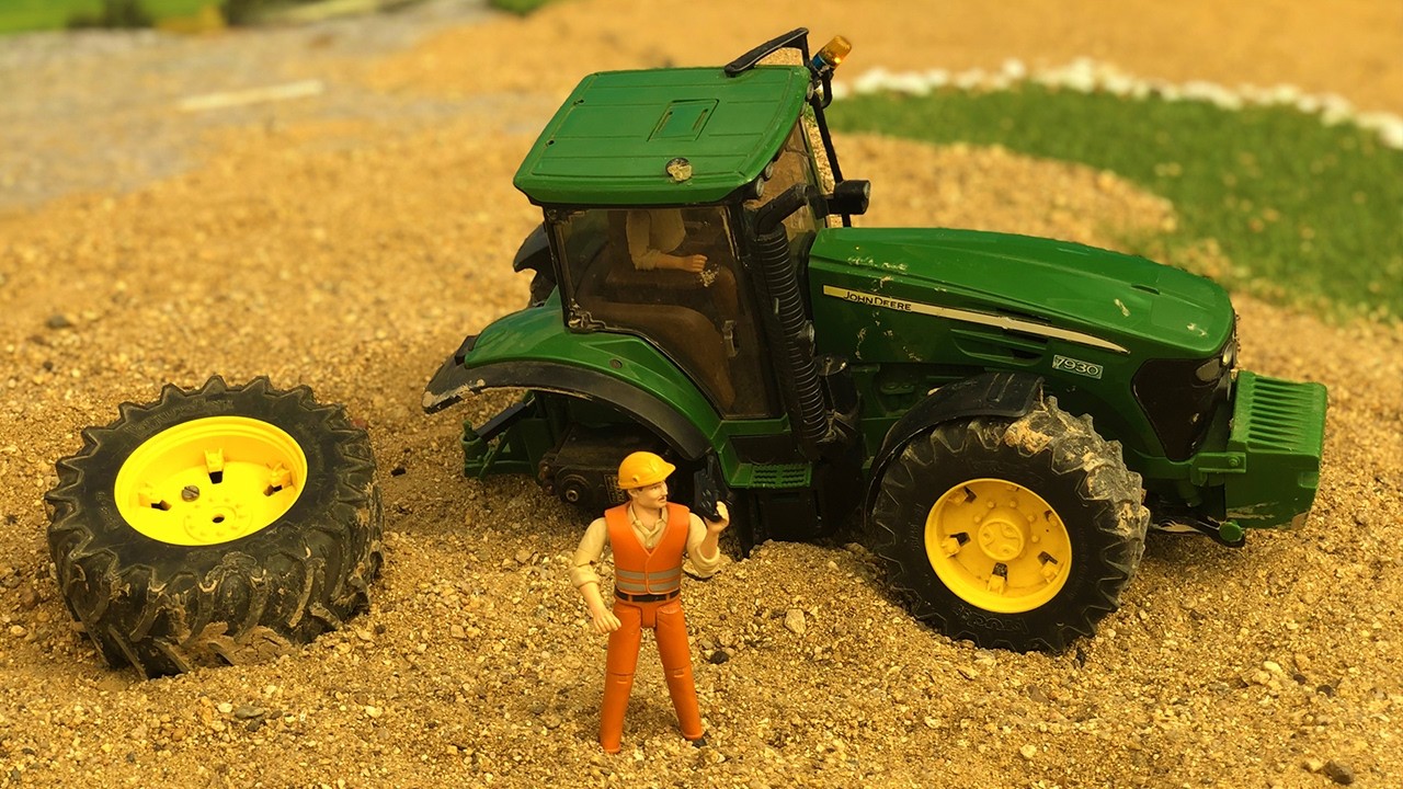 Bruder Tractor Sand Stuck