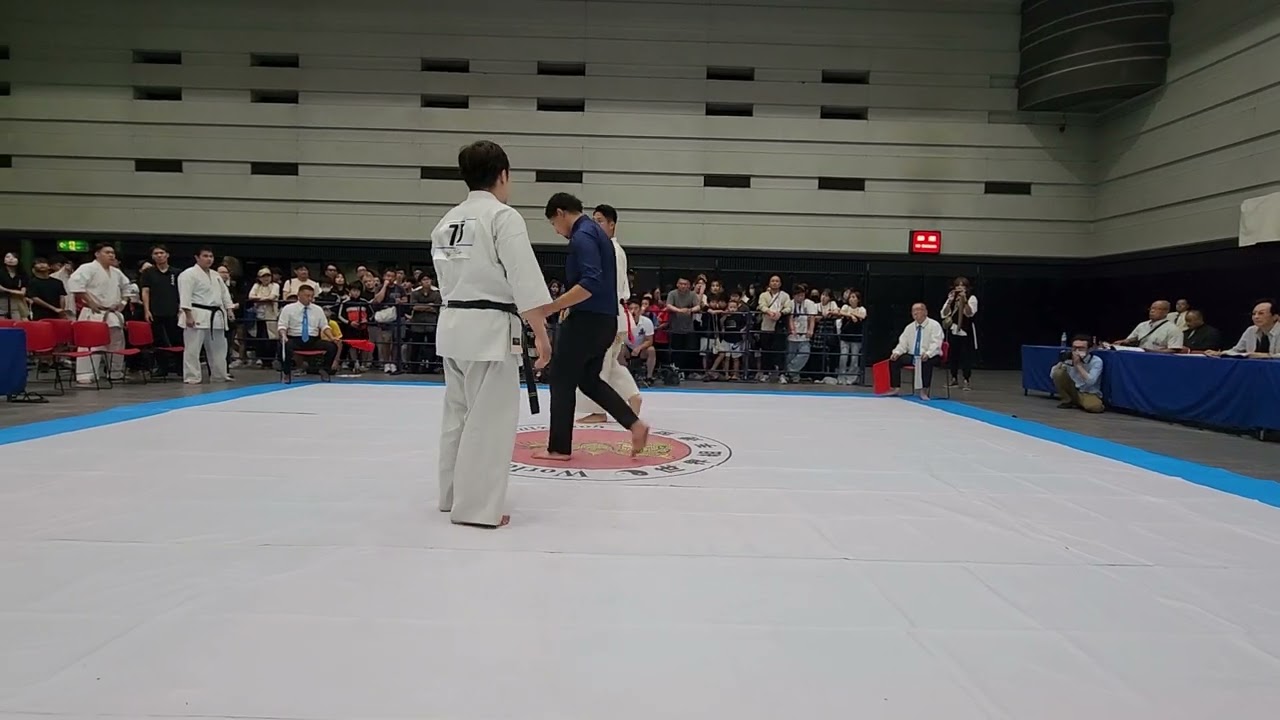 2025年10月12日全日本白蓮会館試合一般75kg以上の部 志琉会 辻英辰VS真盟会館 木岡永眞選手