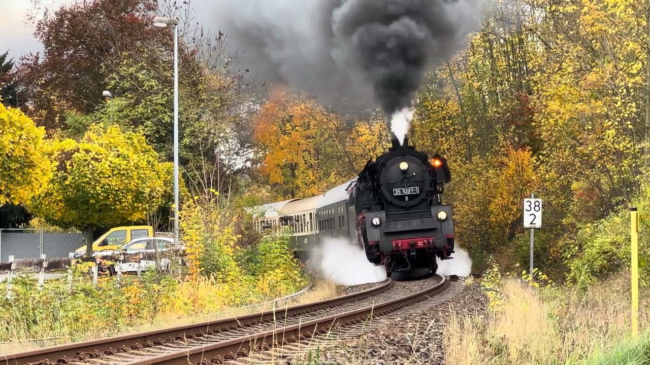 ZUGgeschaut 4/25: Dampflok 35 1097 mit Sonderzug in Bad Blankenburg