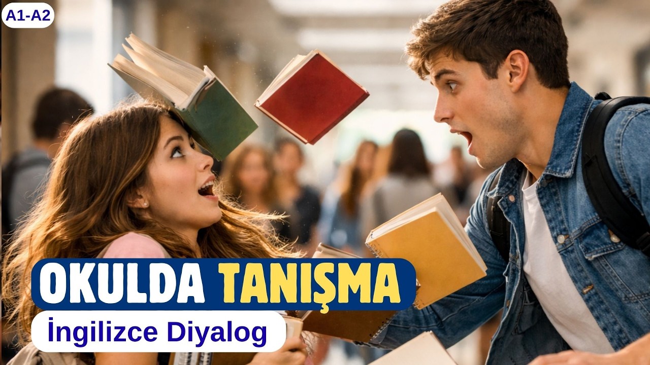 İNGİLİZCE ÖĞRETEN DİYALOGLAR | 33. Bölüm | Okulda 3 Farklı Tanışma (A1-A2)