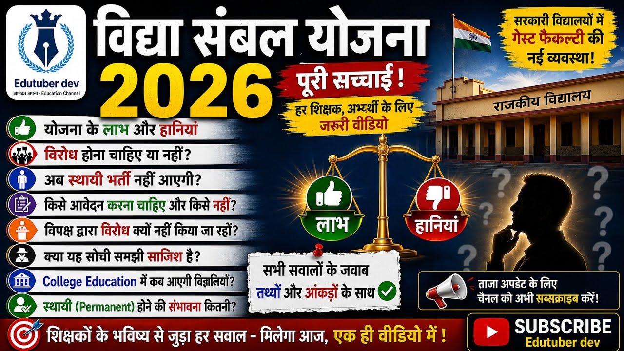 विद्या संबल योजना 2026: स्थायी भर्ती खत्म? बड़ा सच सामने आया | कौन आवेदन करे, कौन नहीं?