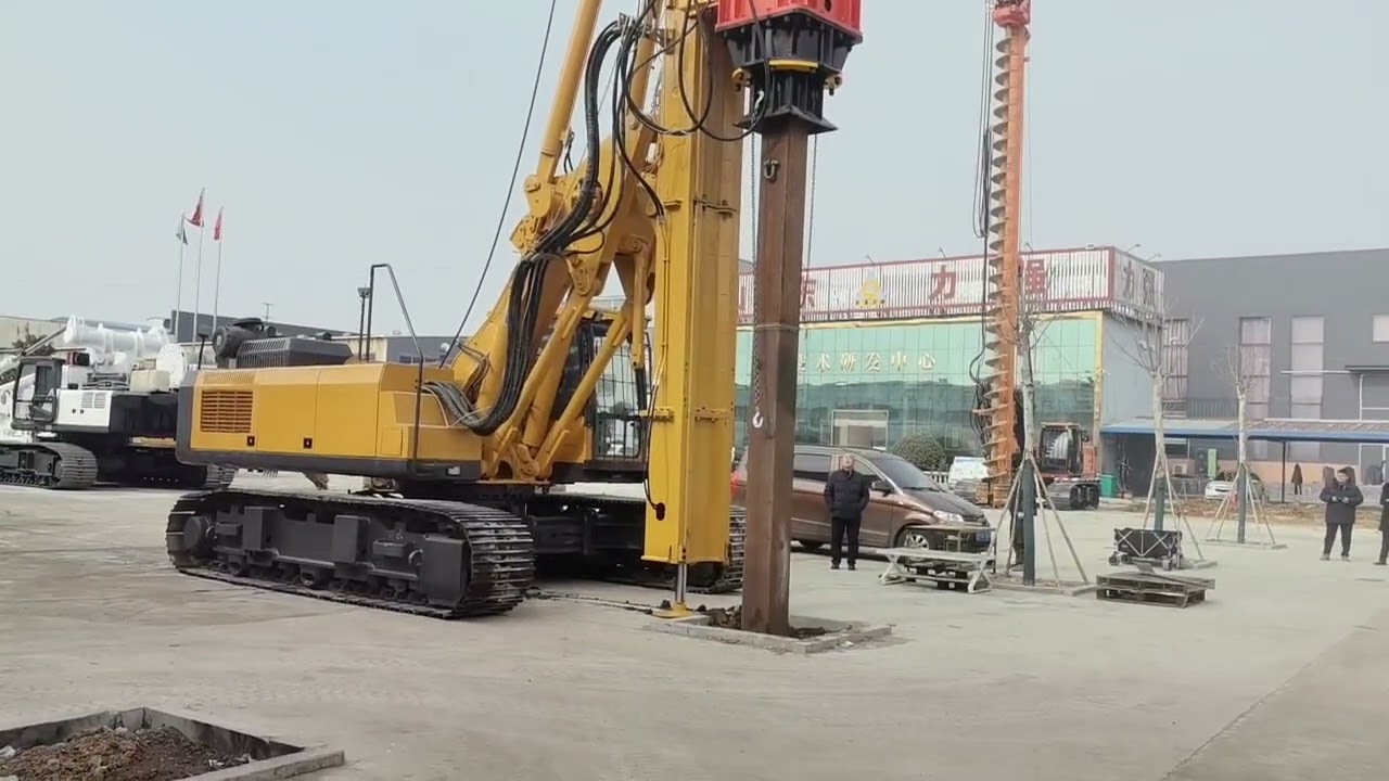 SDLQ Hydraulic Hammer Piling Machine Testing