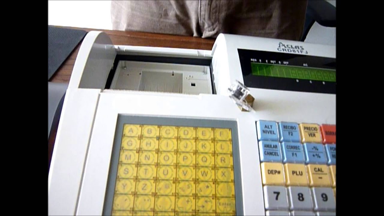 ENCENDIDO Y COLOCACION DE PAPEL CAJA REGISTRADORA ACLAS