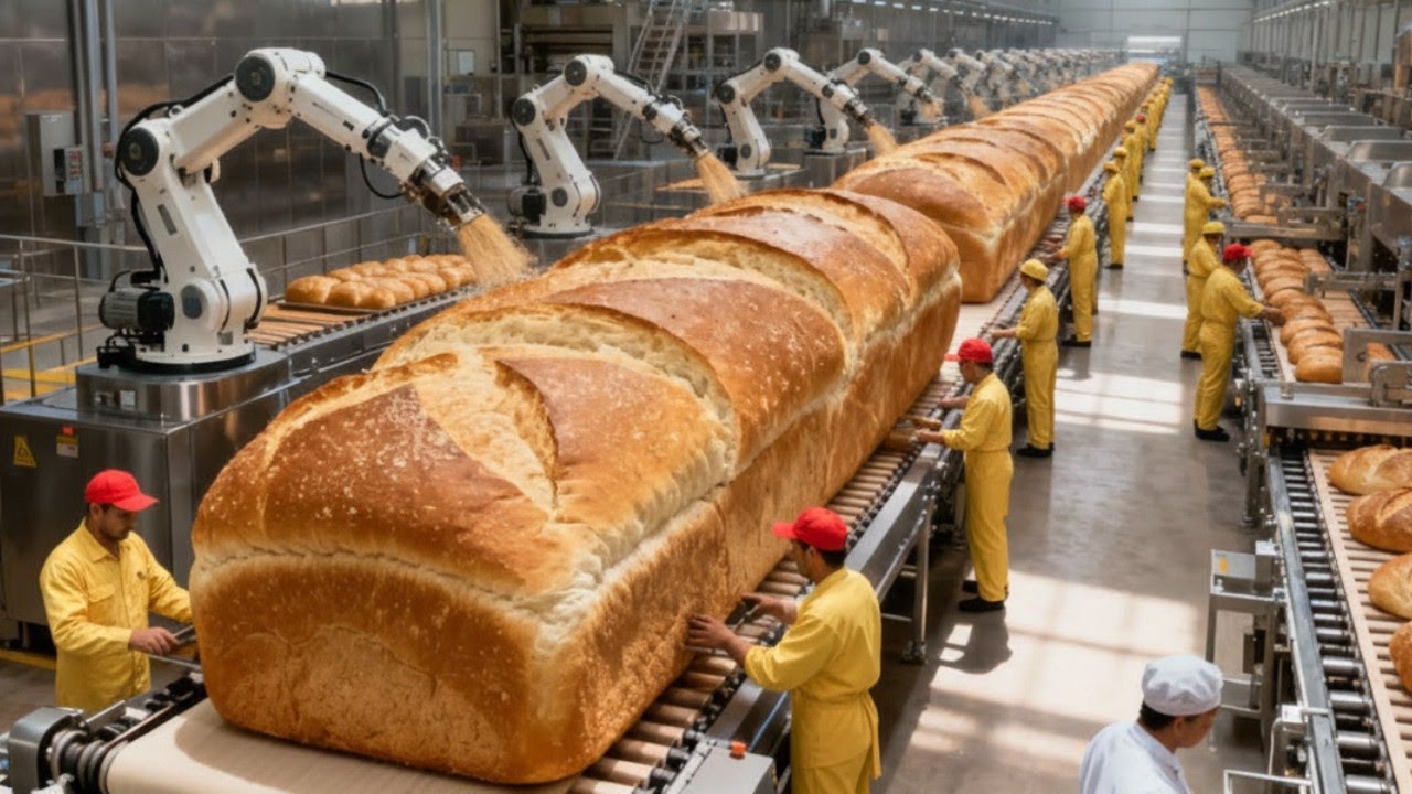 Inside a Modern Bread Factory: How Bread is Made in the World’s Largest Factory ( Full Process )