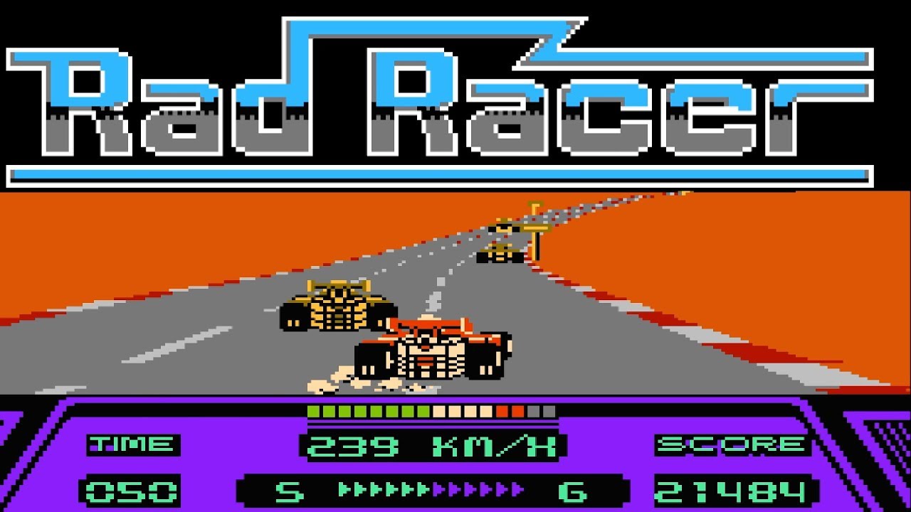 Rad Racer (NES) video game | full game session for F1 Machine 🎮