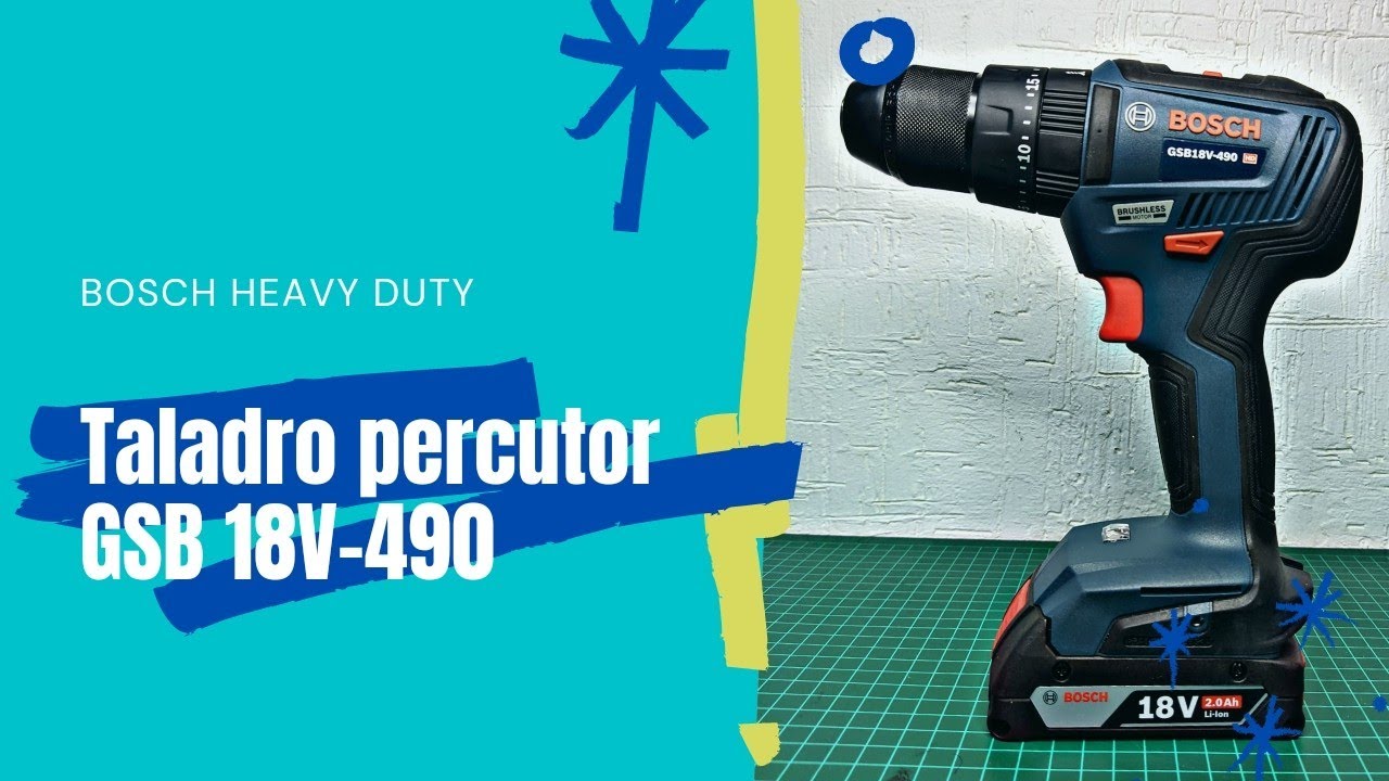 BOSCH Taladro percutor GSB 18V-490. Unboxing y Review