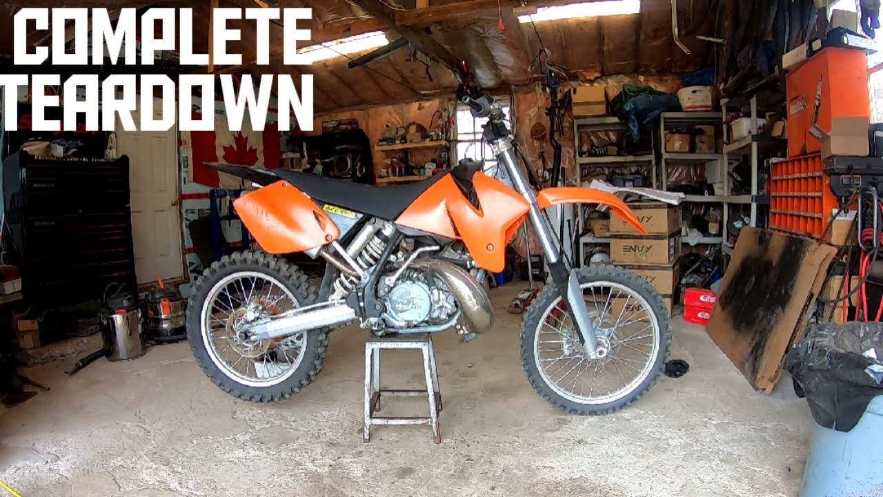 KTM Complete Dissassembly In 3 Minutes !! KTM 380SX Build Part 1