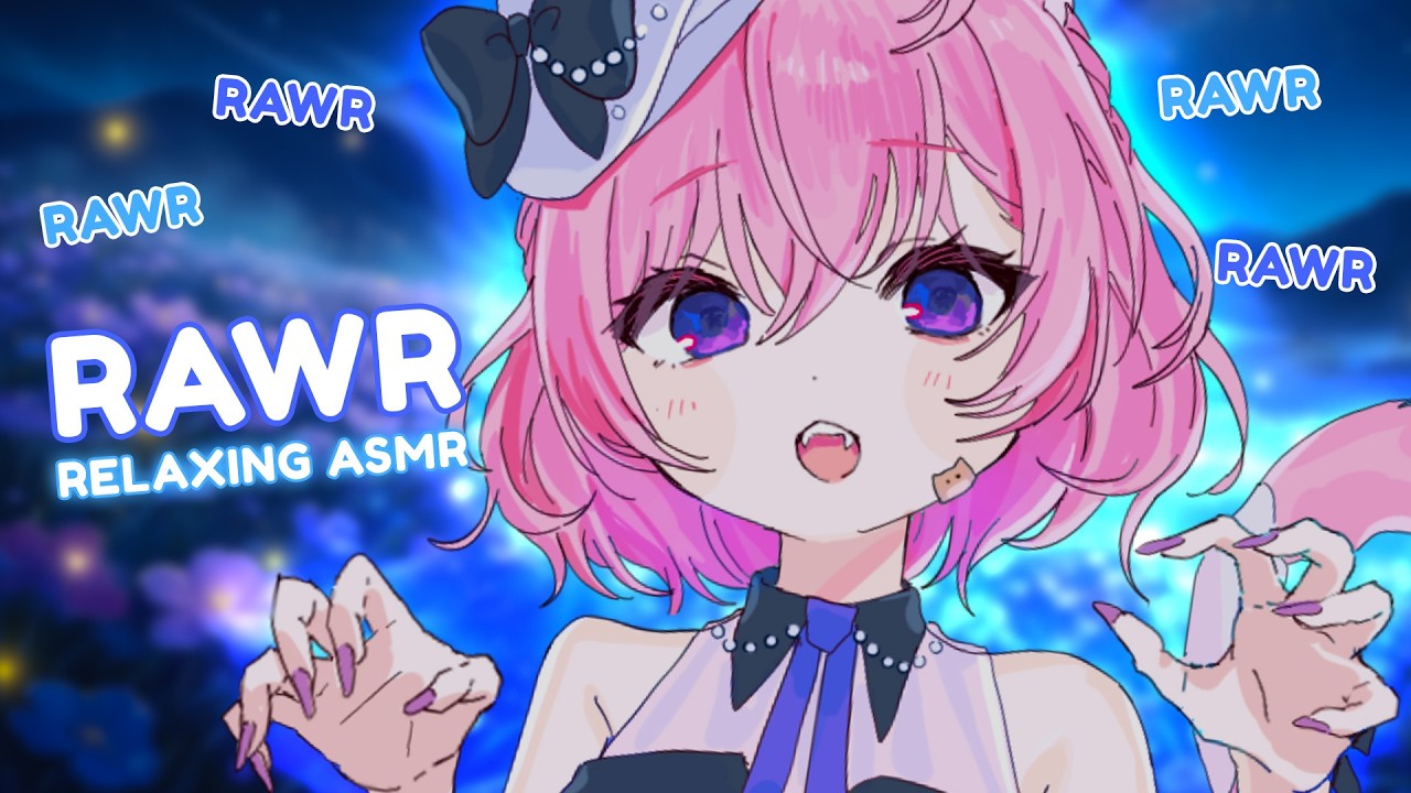 Let me RAWR RAWR in your Ears! 🐱💙Catgirl ASMR【3DIO】