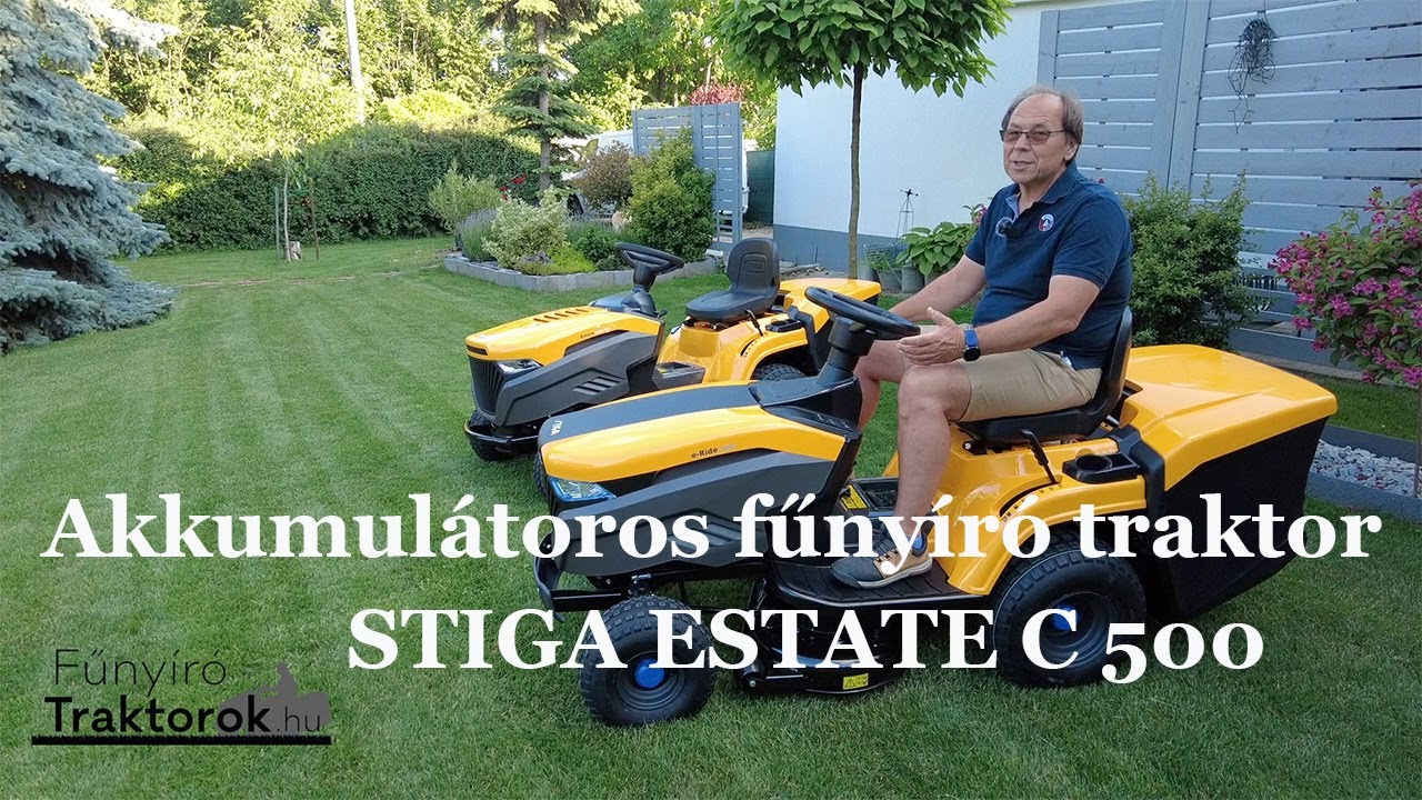 Stiga Estate C 500 elektromos , akkumulátoros fűnyíró traktor