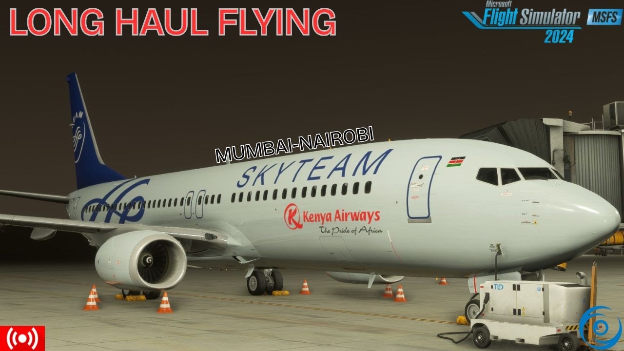 6 hr Long Haul in the 737-800 | Kenya Airways | Mumbai-Nairobi | MSFS2024 Live