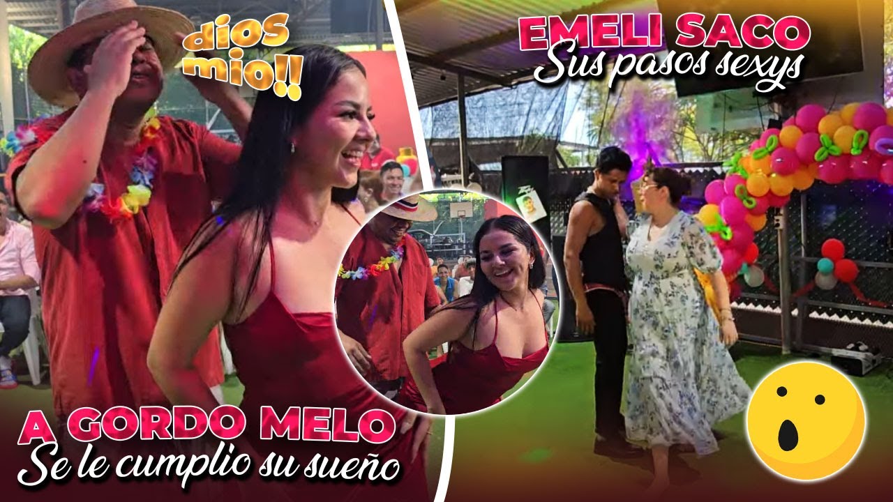 GordoM quedo hipnotizado con los movimientos de Josselin. Emely sacó sus pasos prohibidos de bachata