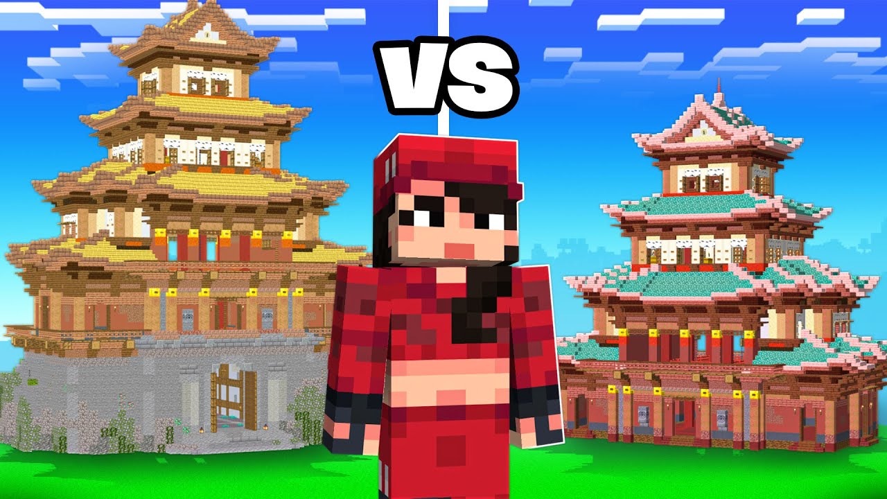 QUI FERA le PLUS BEAU TEMPLE JAPONAIS de MINECRAFT en 1h ! ⛩️