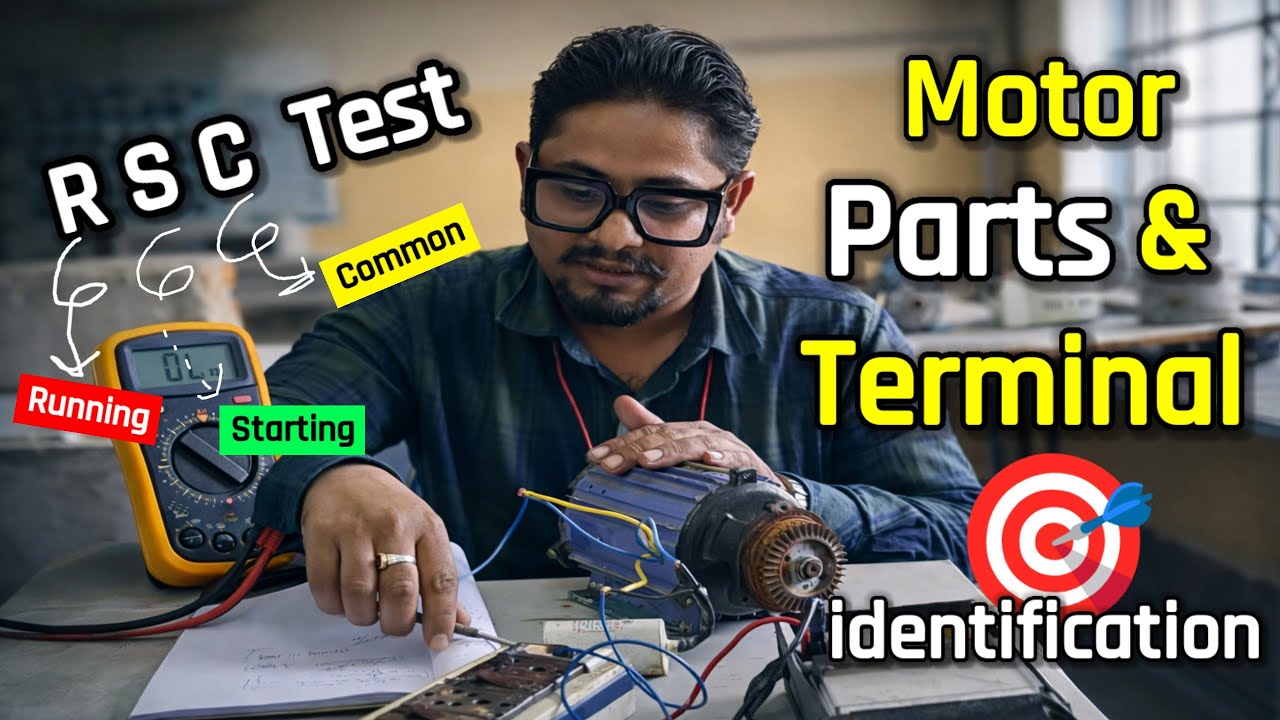 Single phase motor terminal identification | Single phase motor kaise check kare| RSC identification