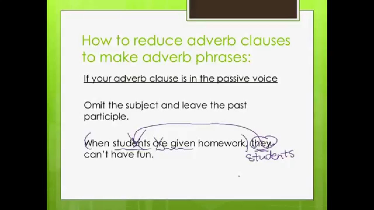Reduced Adverb Clauses