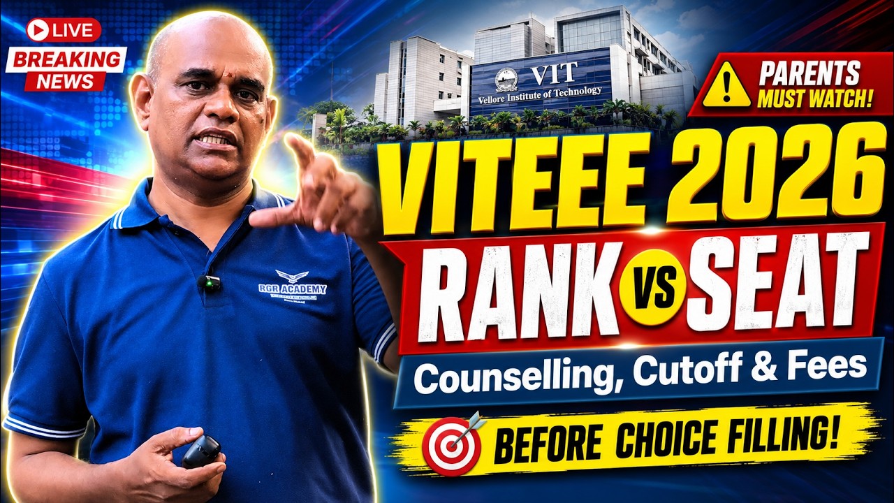 VITEEE 2026 Result Rank vs Seat Explained | VIT Counselling, CSE Cutoff, Category Fees & Backup Plan