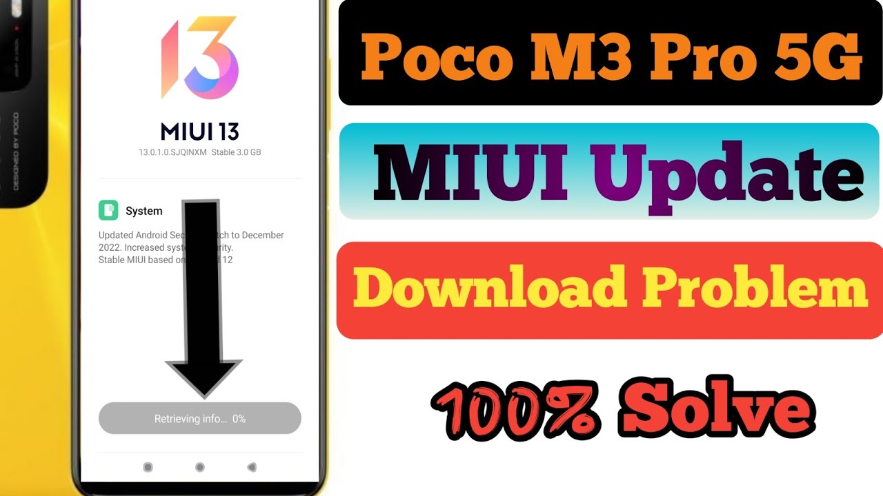 How to Retrieving info update problem | Poco M3 Pro 5G phone update problem solve | PAPA JI TECHNO