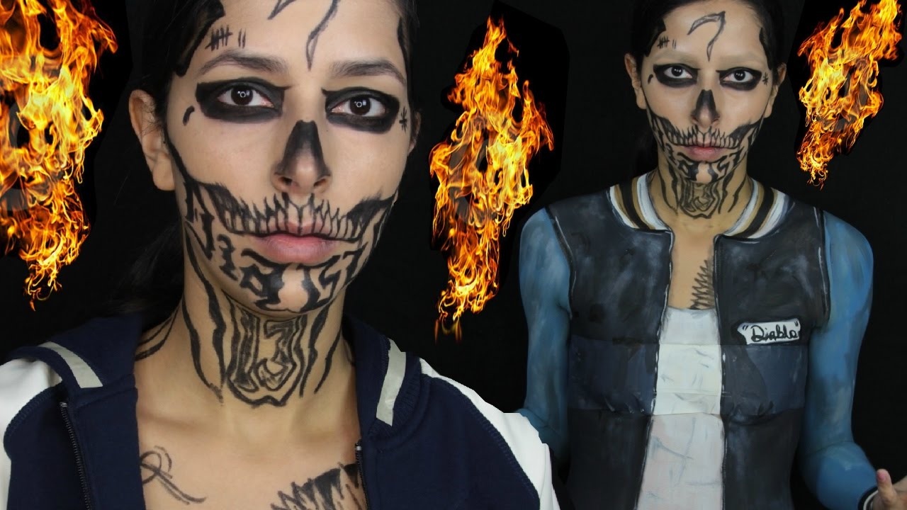 $1 El Diablo Suicide Squad Halloween Makeup