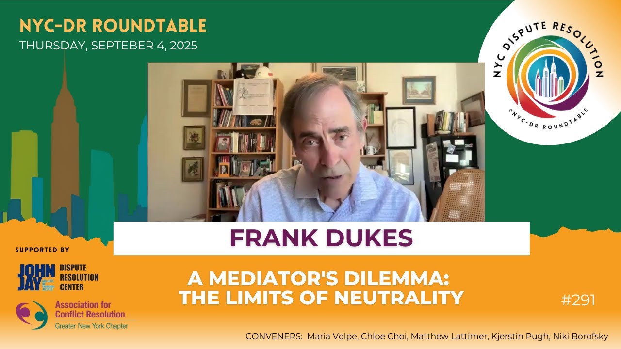 #291 | NYC-DR Roundtable | September 4, 2025 | Frank Dukes