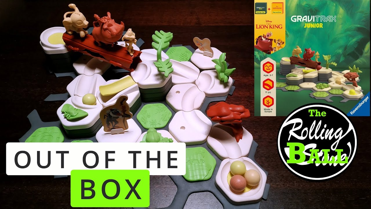 Gravitrax JUNIOR Starter Set THE LION KING (Disney): What to build out of the Box! (KIDS Marble Run)