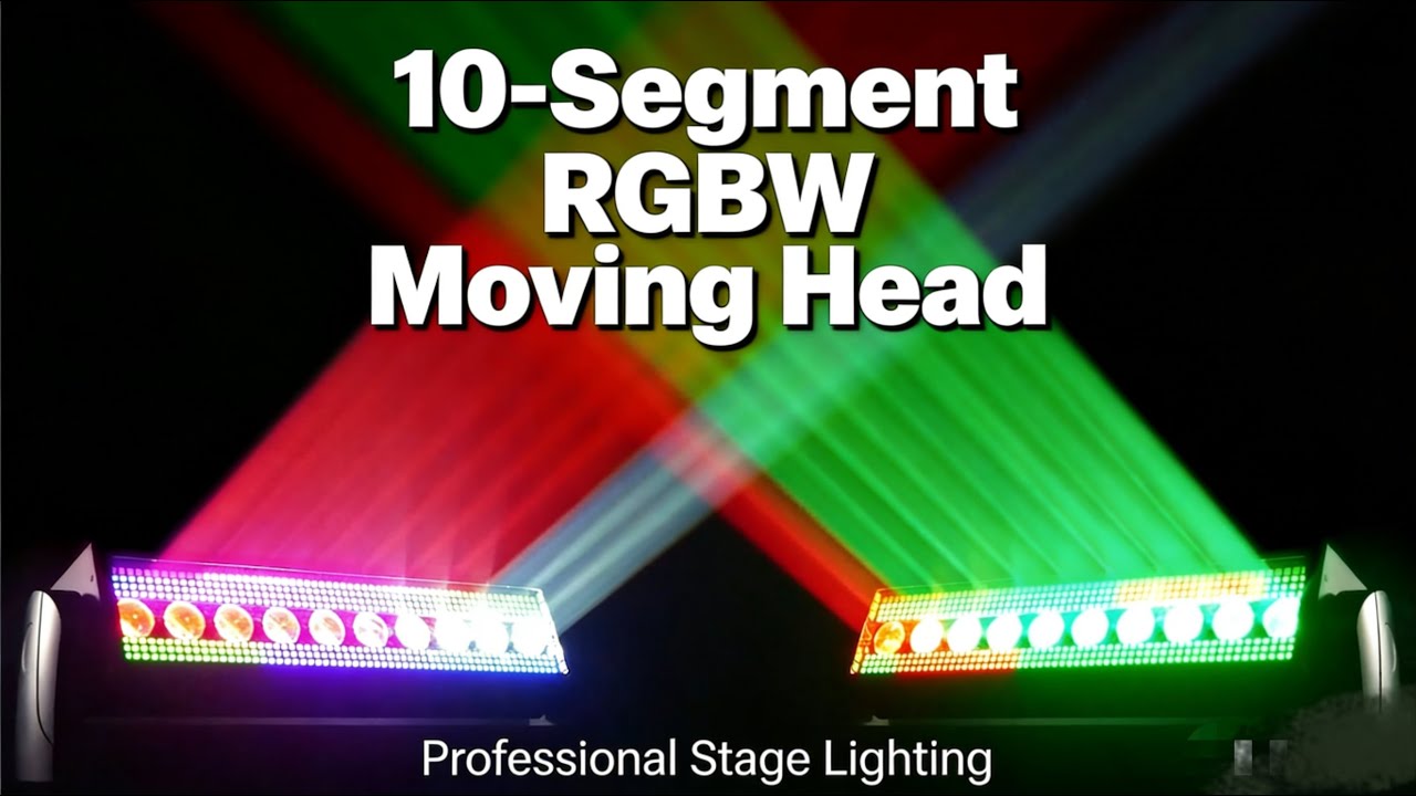 10-Segment RGBW Moving Head | Powerful Strobe & Beam Effects Demo