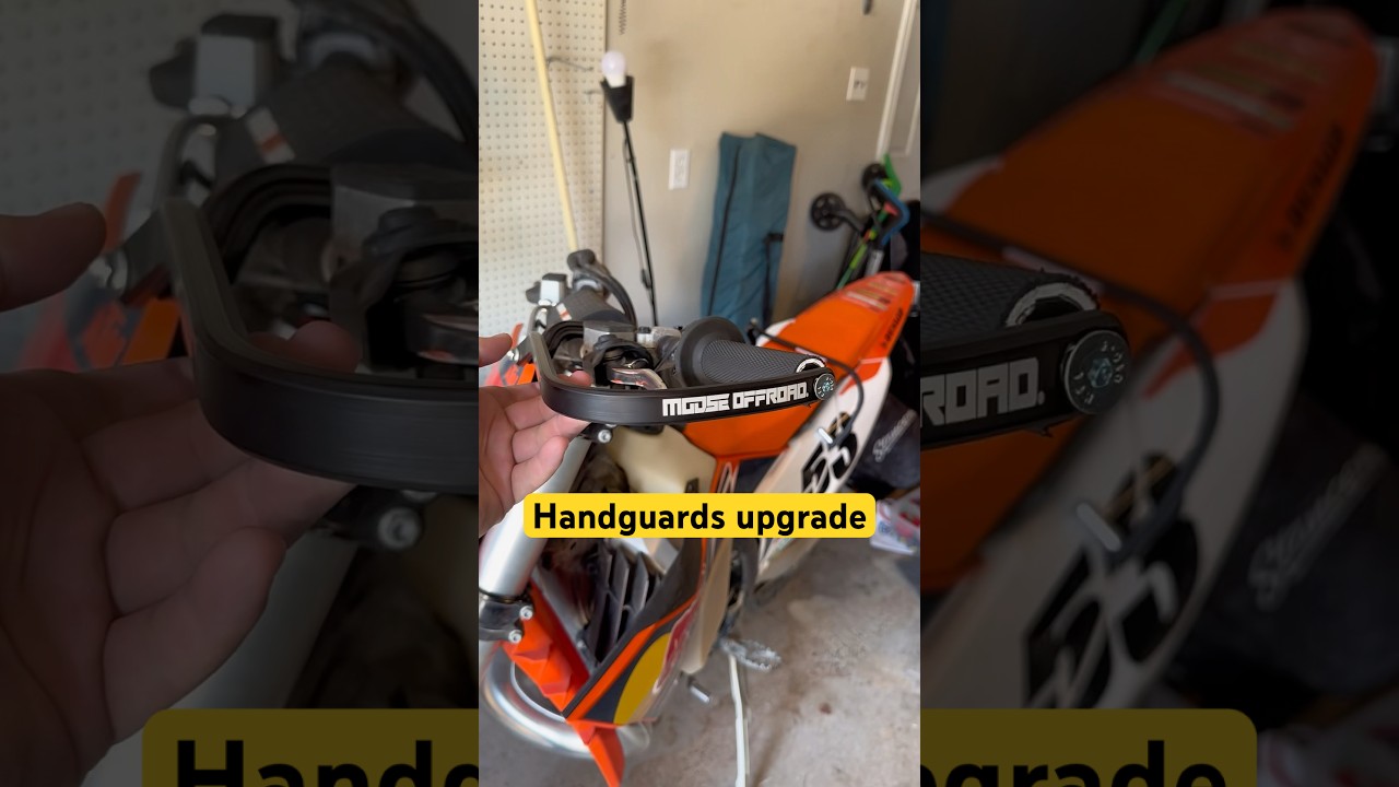 Don&rsquo;t believe in plastic, install metal handguards #enduro #moto #dirtbike #ktm #mooseracing